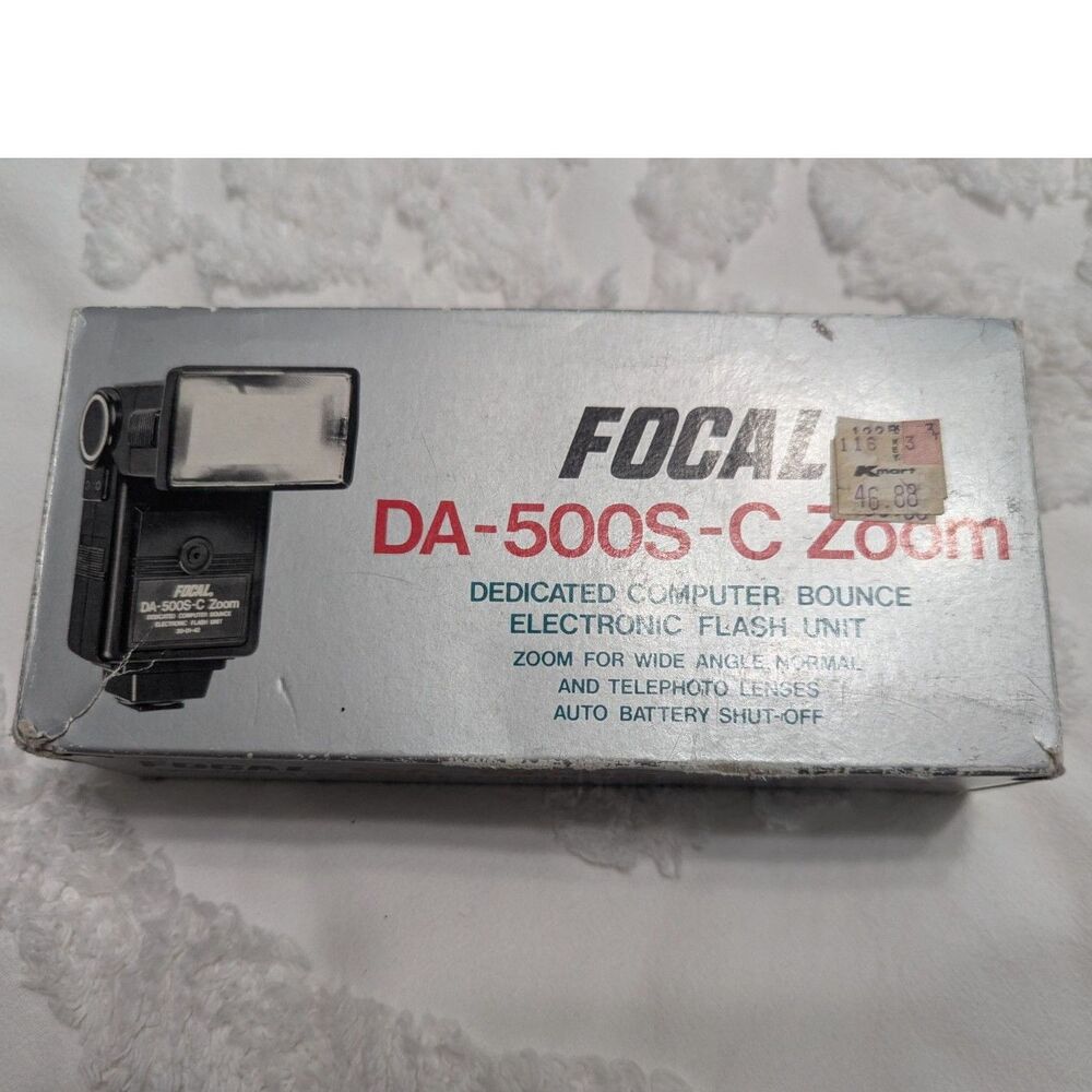 📸 Focal DA-500S-C Vintage Camera Flash Hot Shoe Unit w/ Box – Untested - Picture 2 of 14